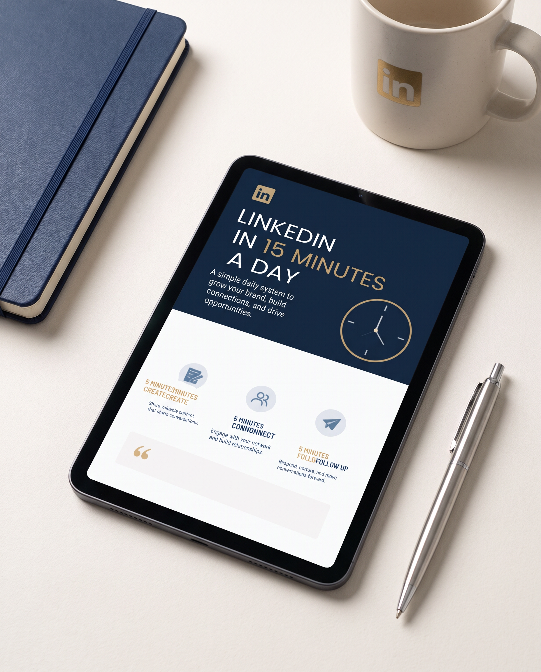 LinkedIn en 15 minutes par jour - visuel professionnel