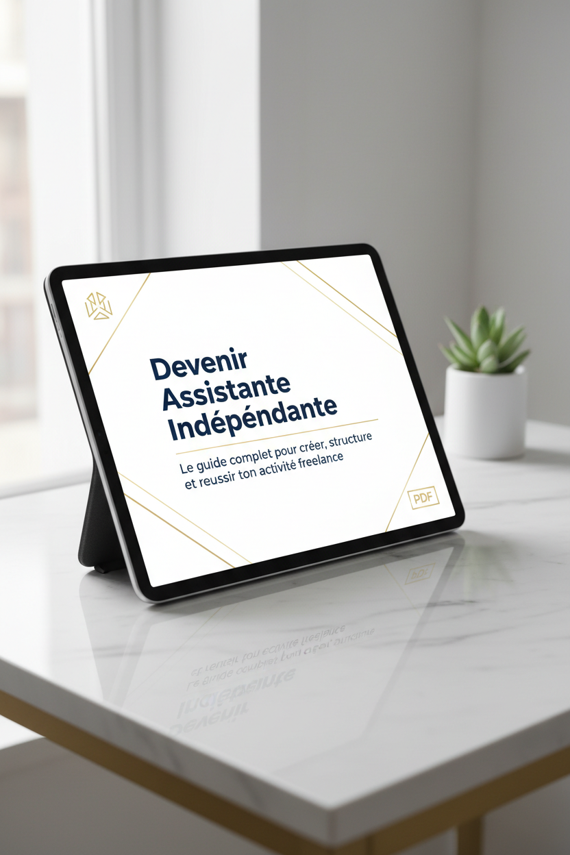 Le GUIDE COMPLET "DEVENIR ASSISTANTE FREELANCE + BONUS CONCRET"