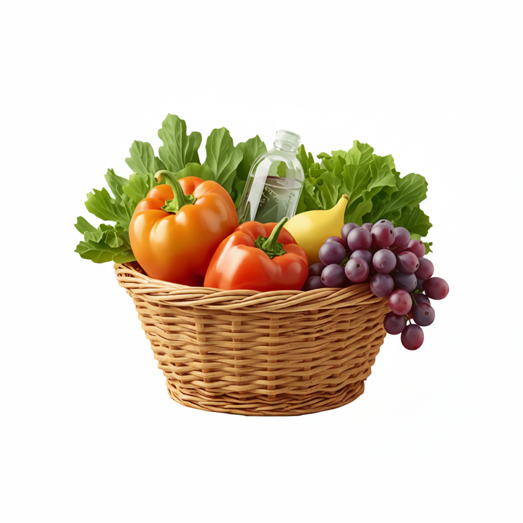 Panier de légumes frais